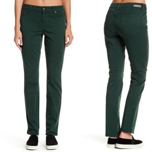 Level 99 Lily Skinny Straight Jeans Green, Size 10